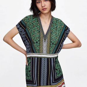 Gathered Linen Skirt